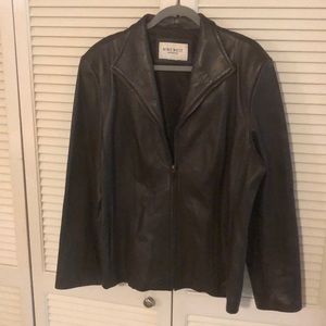 Brown Leather Jacket by Nine West XL